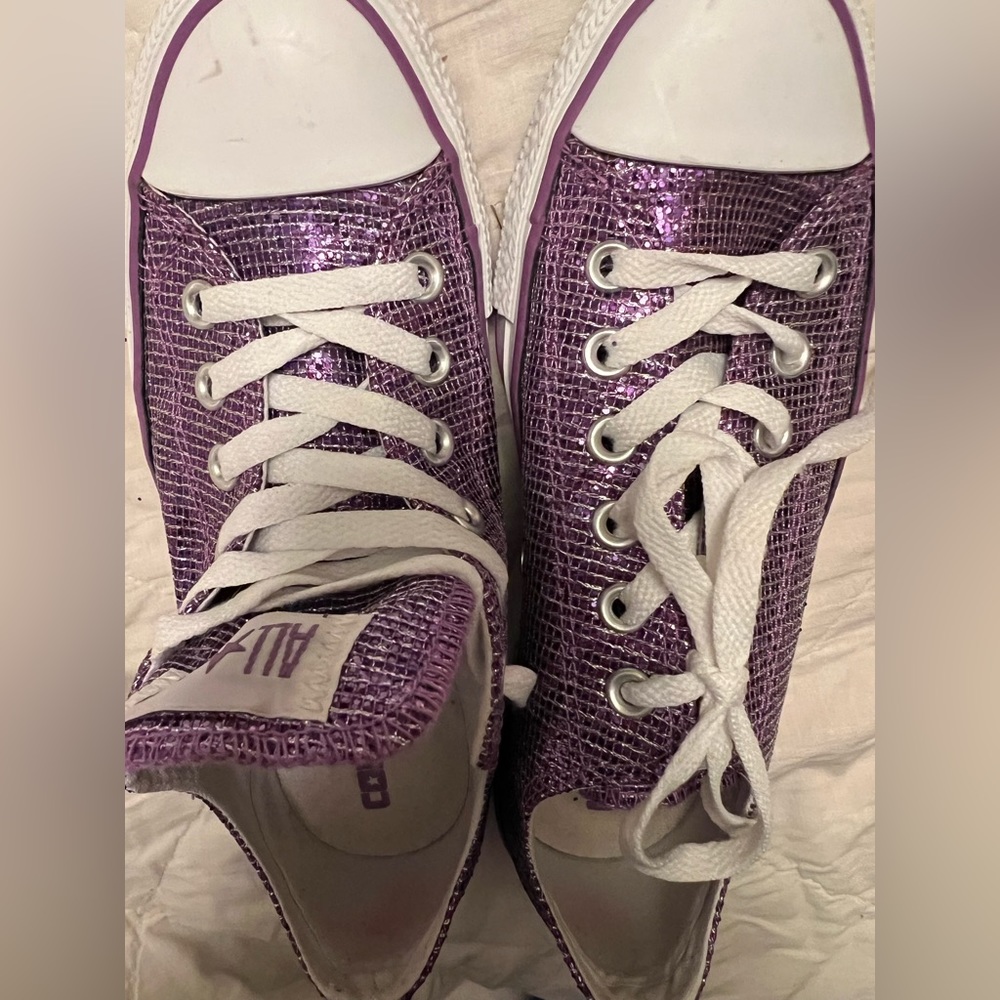 Converse sparkling purple brand new